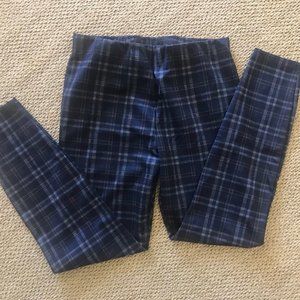 Plaid Skinny Trousers